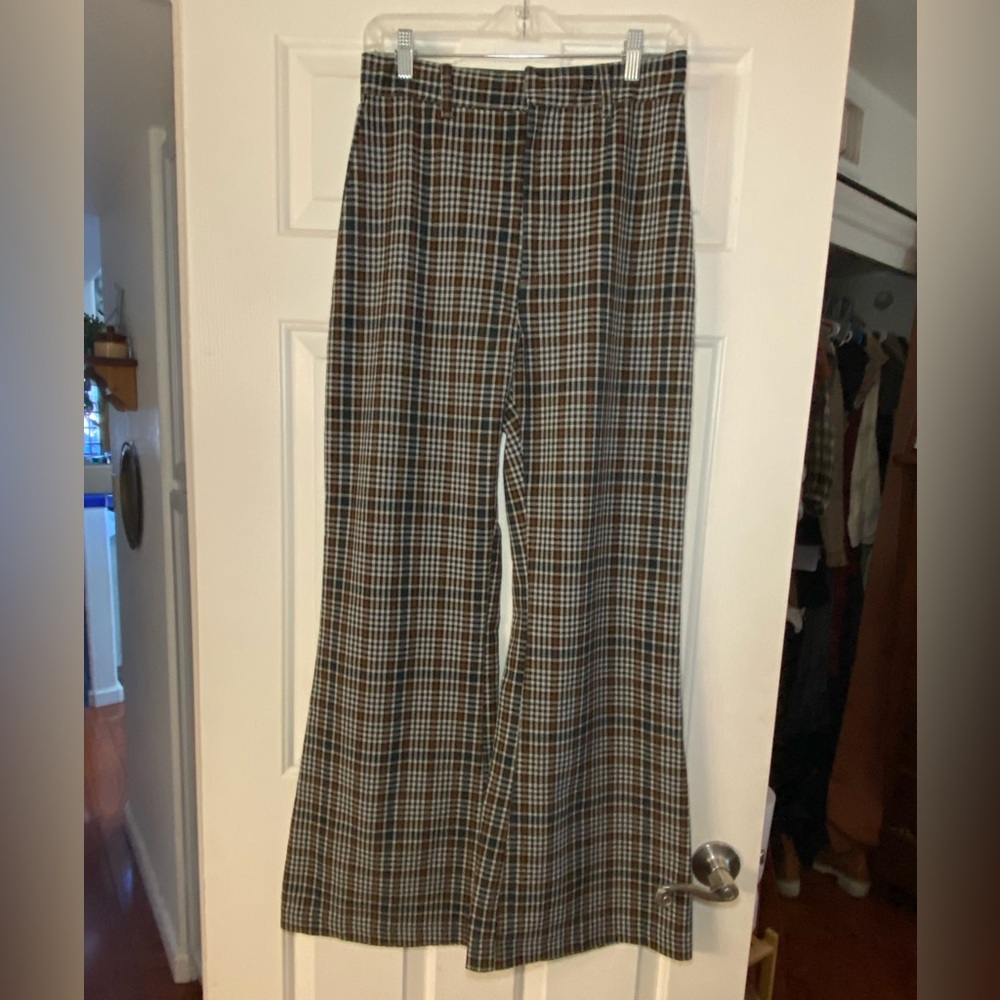 Free People Plaid Jules Pants Size 8